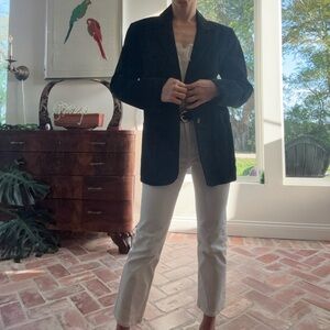 GENUINE SUEDE St. John's Bay Black Blazer. Women’s size small.
